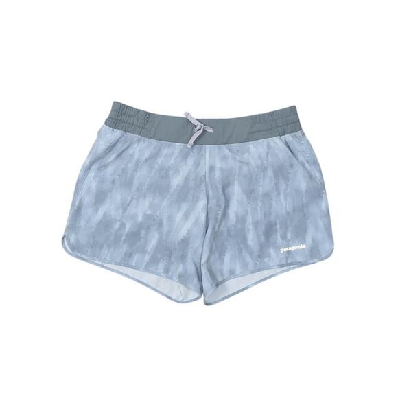 Patagonia Women's Size S Gray Athletic Shorts - Polyester Drawstring Pockets - Picture 1 of 7